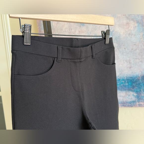 Quince Ponte Straight Leg 4 Pocket Dress Pants Black Size Small NWT 28” Inseam - Picture 3 of 9